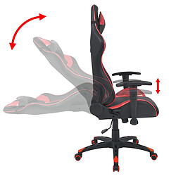 Avis Helloshop26 Chaise fauteuil siège de bureau informatique étude inclinable Cuir artificiel rouge 02_0024029