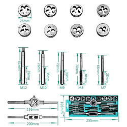 Avis Wewoo 21 PCS Set de combinaison filets et matrices multi-spécifications à tringler à main métrique