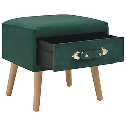 Helloshop26 Table de nuit chevet commode armoire meuble chambre vert 40x35x40 cm velours 1402111