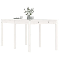 Acheter Maison Chic Table de jardin | Table d'extérieur blanc 159,5x82,5x76 cm bois massif de pin -GKD15661