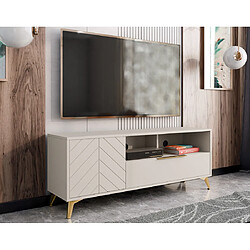 Bestmobilier Boccioni - meuble tv - beige - 150 cm pas cher