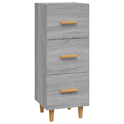 vidaXL Buffet Sonoma gris 34,5x34x90 cm Bois d'ingénierie