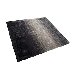 Beliani Tapis gris-noir 200 x 200 cm ERCIS