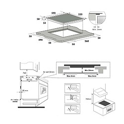 Dijon Table de cuisson à induction Linarie LS60I2F 4 zones de 60 cm avec double zone Flexible pas cher