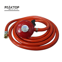 Acheter Braséro à gaz cheminée d'extérieur foyer rond 94 cm style pierre avec raccord housse de protection et roches de lave Peaktop HF11802AA-EU