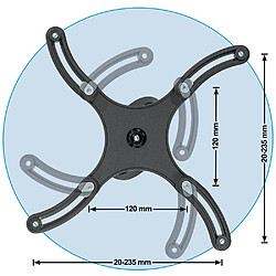 Acheter Helloshop26 Support plafond vidéoprojecteur LCD 20 kg max noir 08_0000526