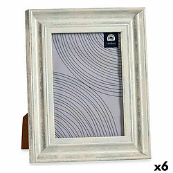 Gift Decor Cadre photo 19 x 2 x 24 cm Verre Argenté Bois Marron Plastique (6 Unités)