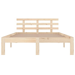 Acheter Maison Chic Lit adulte - Lit simple Cadre de lit,Structure du lit Contemporain Bois massif 140x200 cm -MN84646