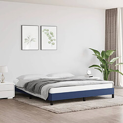 vidaXL Cadre de lit sans matelas bleu 180x200 cm tissu