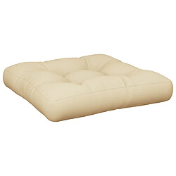 vidaXL Coussin de palette beige 60x61,5x10 cm tissu