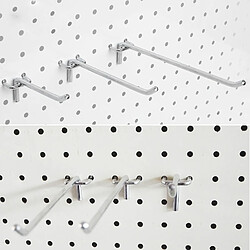 Acheter Wewoo 50 PCS Supermarché Clothing Shop Pegboard Crochet Plateau Trou, Trou Trou: 2.5cm, Longueur: 20cm, Diamètre de Fil: 3.3mm