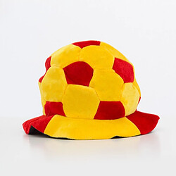 Totalcadeau Bonnet en forme de ballon de foot aux couleurs de l’Espagne - Supprteur espagnol pas cher