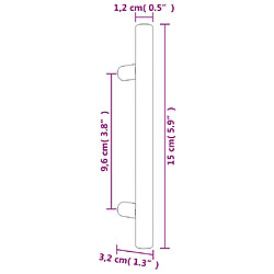 vidaXL Poignées d'armoire 20 pcs argenté 96 mm acier inoxydable pas cher