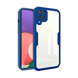 PHONECARE Coque Anti-Crash 360 Protection Résistant aux Chocs Avant et Arrière pour Samsung Galaxy M22 - Bleu Foncé