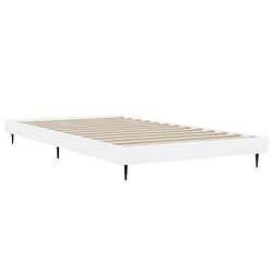 Maison Chic Lit adulte - Lit simple Cadre de lit,Structure du lit Contemporain blanc 90x190 cm bois d'ingénierie -MN18956 pas cher