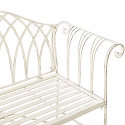 Beliani Banc de jardin MILAZZO 130 cm Métal Blanc pas cher