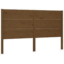 Maison Chic Tête de lit scandinave pour lit adulte,Meuble de chambre Marron miel 126x4x100 cm Bois massif de pin -MN52333