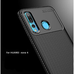 Avis Wewoo Coque Housse TPU antichoc en fibres de carbone pour HuNova 4 (bleue)