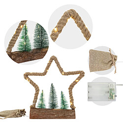 Acheter Ecd Germany Étoile de Noël en jute avec éclairage LED3 sapins petit sac en jute minuterie