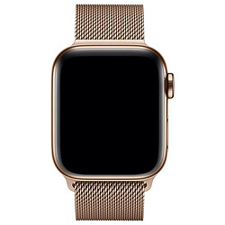 Avis ?Bracelet à boucle Milanais pour Apple Watch Series 1 á 10 / SE / Ultra (2) (44/45/46/49 mm) - Dorée