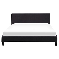 Acheter Beliani Lit double en tissu noir 160x200 cm FITOU