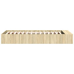 Acheter Vidaxl Cadre de lit chêne sonoma 75x190 cm bois d'ingénierie