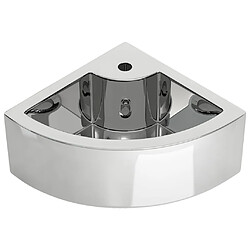 vidaXL Lavabo avec trop-plein 45x32x12,5 cm Céramique Argenté