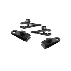 Lot de 4 Clips Pince plastique noir pour baches et toiles