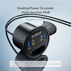 Universal Bague de câble de bureau USB 3.0 moyeu avec casque microphone port type C lecteur de carte OTG adaptateur distributeur pour ordinateurs portables accessoires | Hub USB