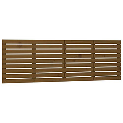 vidaXL Tête de lit murale Marron miel 166x3x63 cm Bois massif de pin