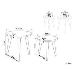 Avis Beliani Ensemble de tables CHANPI Bois foncé