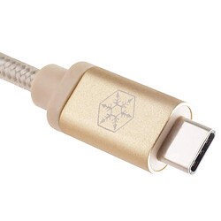 Acheter SilverStone SST-CPU04G-1000 - Cable USB réversible, A vers C, Cable extrêmement durable avec tressage en nylon, Recharge et synchronisation de données à haute vitesse, 1.0 m, or