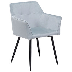 Acheter Beliani Chaise de salle à manger JASMIN Set de 2 Velours Gris clair