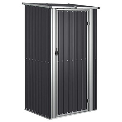 Helloshop26 Abri de jardin cabane cabanon maison de stockage remise extérieur hangar outils robuste 118,5 x 97 x 209,5 cm acier galvanisé anthracite 02_0022180