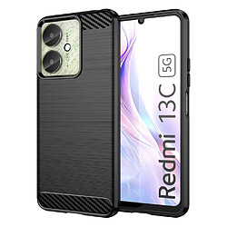 Htdmobiles Coque pour Xiaomi Redmi 13C / Poco C65 / Poco M6 5G - housse etui silicone gel carbone + film ecran - NOIR