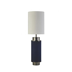 Searchlight Lampe de table Flask Plastique,tissu,acier doux Nickel blanc,bleu,noir 1 ampoule 49cm