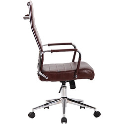 Avis Decoshop26 Fauteuil de bureau en synthétique bordeaux avec assise rembourrée pivotant 10_0000887