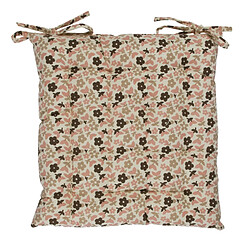 Thedecofactory MÉMOIRE - Galette en coton à motifs floraux beige 38x38