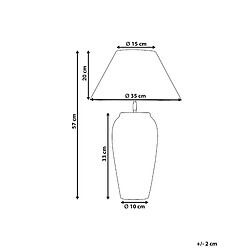 Avis Beliani Lampe à poser en céramique blanc cassé AMBLO