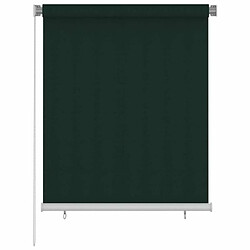 vidaXL Store roulant d'extérieur 120x140 cm Vert foncé PEHD