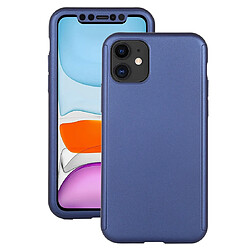 Wewoo Coque Rigide Pour iPhone 11 avec de protection en verre trempé complète PC antichoc Bleu