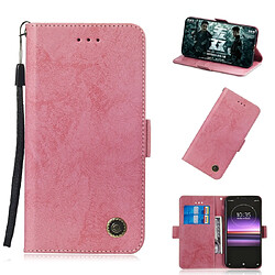 Wewoo Housse Coque Etui en cuir multifonctionnel avec rabat horizontal fente pour carte et support Sony Xperia 1 rose