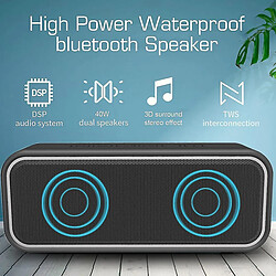 Universal T8 Pro 40W TWS Bluetooth Bass Stéréo haut-haut-haut-parleur stéréo haute puissance IP67 EN TEPENDRE HABLES ENFAIRS AVEC avec