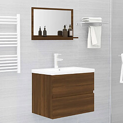 Acheter vidaXL Miroir de bain Chêne marron 60x10,5x37 cm Bois d'ingénierie