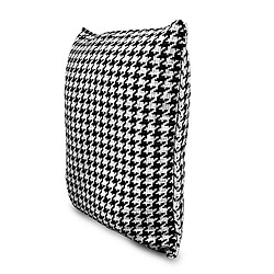 Housse de Coussin Imprimé Pied-de-Poule Ribe Kuatéh Noir et Blanc 60x60 cm