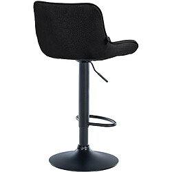 Acheter Decoshop26 Lot de 2 tabourets de bar x1 avec coutures décoratives en tissu noir pied en trompette métal noir 10_0004461