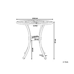 Avis Beliani Table de jardin Métal Marron foncé BOVINO