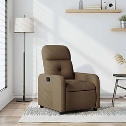 Maison Chic Fauteuil Relax pour salon, Fauteuil inclinable Marron Tissu -GKD47916