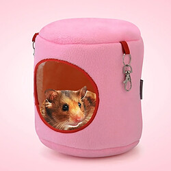 Wewoo Pour Animal de compagnie House rose Chaud hamster hamac lit suspendu petits animaux Nest, L, taille: 16 * 16 * 16cm Flannel Cylinder Pet