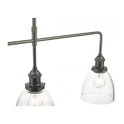 Luminaire Center Suspension Arvin Verre,chrome antique 3 ampoules 37cm